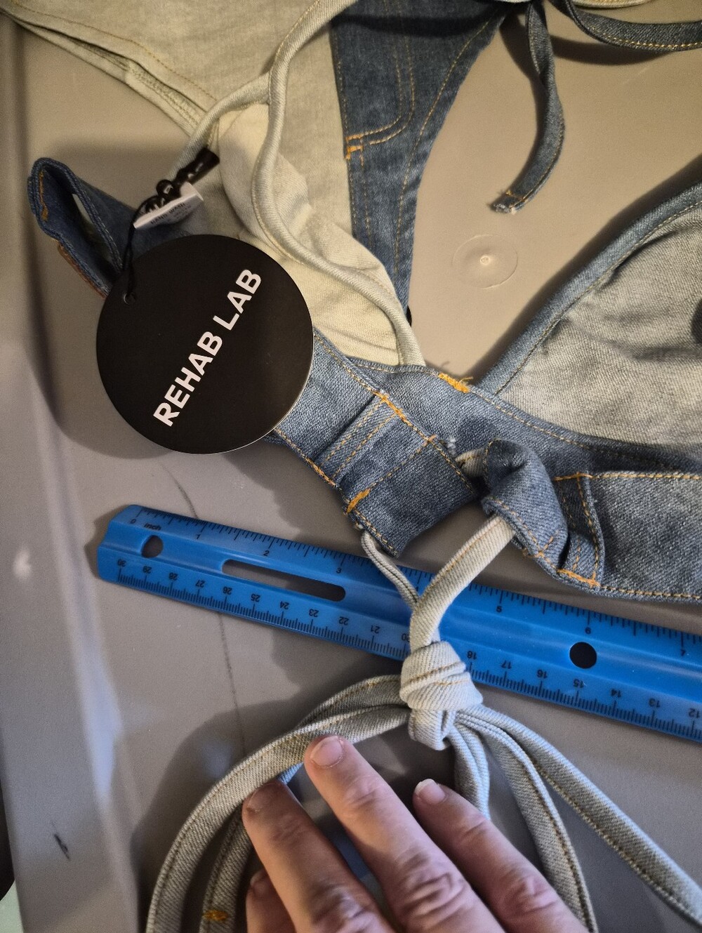 REHAB LAB Pool Side Denim Bikini Set - Picture 10 of 15